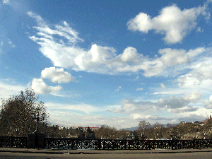  Tbilisi sky over Metechi bridge 