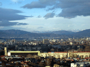  Caucasus over the town 